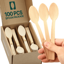 Load image into Gallery viewer, Bamboo Spoons 100 Pieces