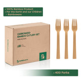 Bamboo Forks 400 Pieces