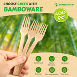 Bamboo Forks 400 Pieces