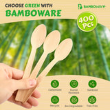 Bamboo Spoons 400 Pieces